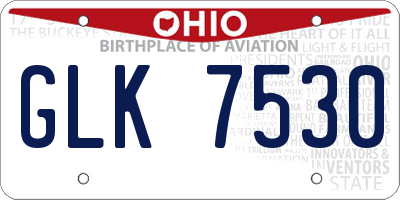 OH license plate GLK7530