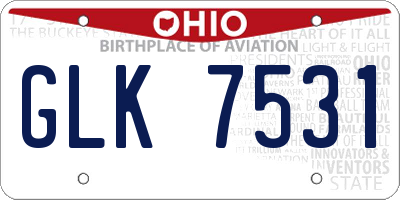 OH license plate GLK7531