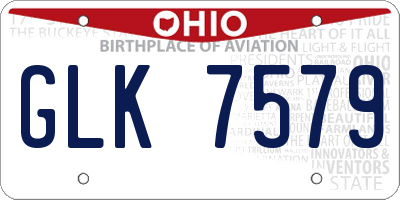 OH license plate GLK7579