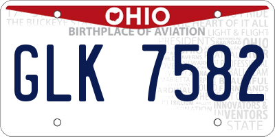 OH license plate GLK7582