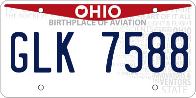 OH license plate GLK7588