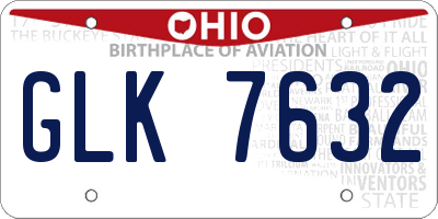OH license plate GLK7632