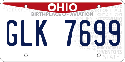 OH license plate GLK7699