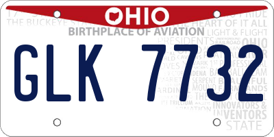 OH license plate GLK7732