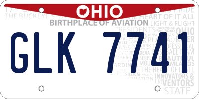 OH license plate GLK7741
