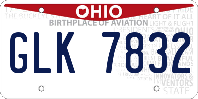 OH license plate GLK7832