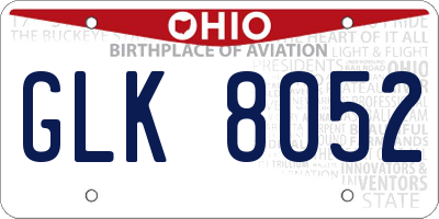 OH license plate GLK8052