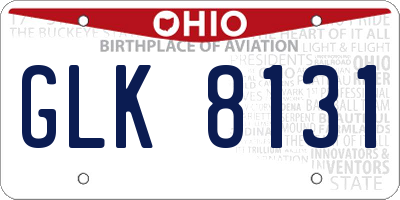 OH license plate GLK8131