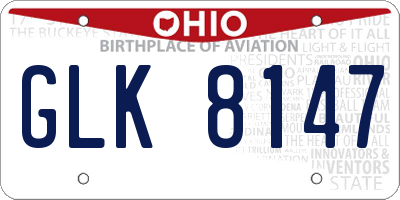 OH license plate GLK8147