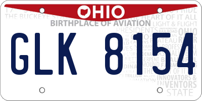 OH license plate GLK8154