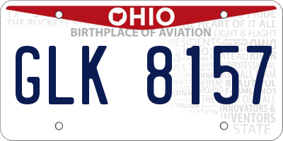 OH license plate GLK8157