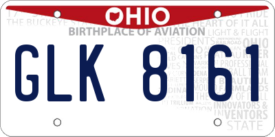 OH license plate GLK8161