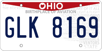 OH license plate GLK8169