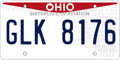 OH license plate GLK8176