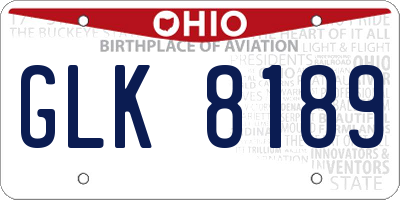 OH license plate GLK8189