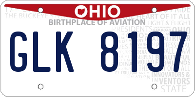 OH license plate GLK8197