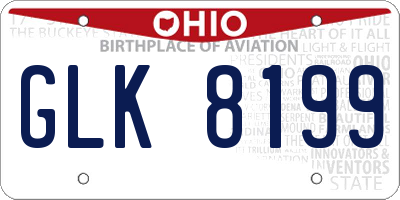 OH license plate GLK8199