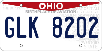 OH license plate GLK8202