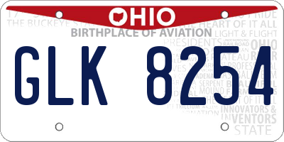 OH license plate GLK8254
