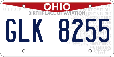 OH license plate GLK8255