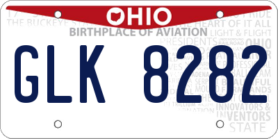 OH license plate GLK8282