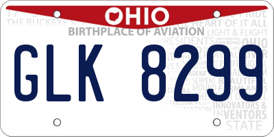 OH license plate GLK8299
