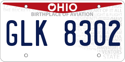 OH license plate GLK8302