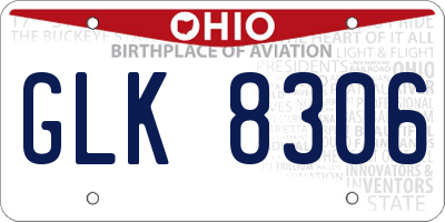 OH license plate GLK8306