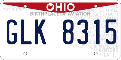 OH license plate GLK8315