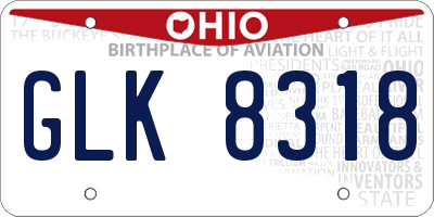 OH license plate GLK8318