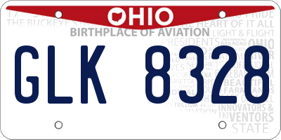 OH license plate GLK8328