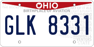 OH license plate GLK8331