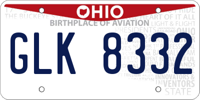 OH license plate GLK8332