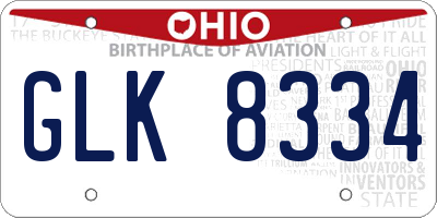 OH license plate GLK8334