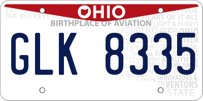OH license plate GLK8335
