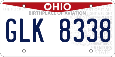 OH license plate GLK8338