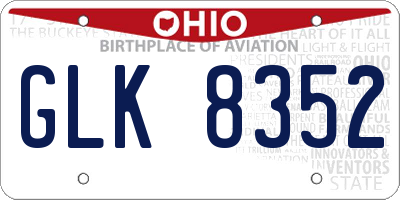 OH license plate GLK8352