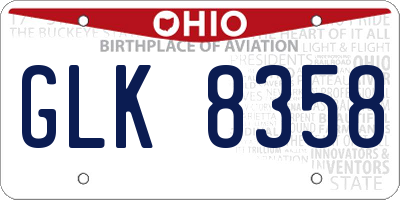 OH license plate GLK8358