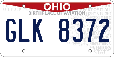 OH license plate GLK8372