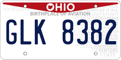 OH license plate GLK8382