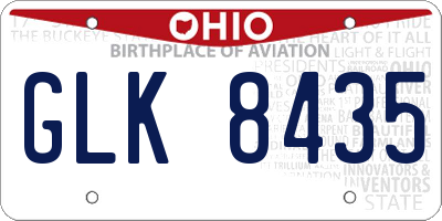 OH license plate GLK8435
