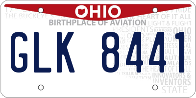 OH license plate GLK8441