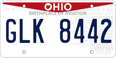 OH license plate GLK8442