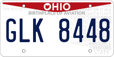 OH license plate GLK8448