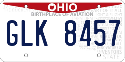 OH license plate GLK8457