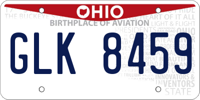 OH license plate GLK8459