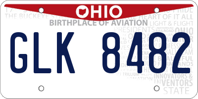 OH license plate GLK8482