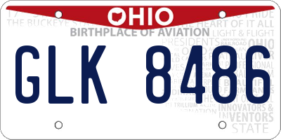 OH license plate GLK8486