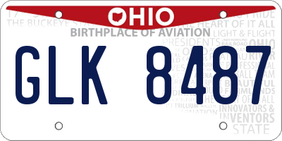 OH license plate GLK8487