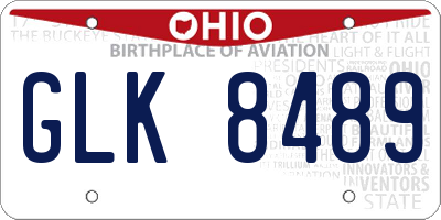 OH license plate GLK8489